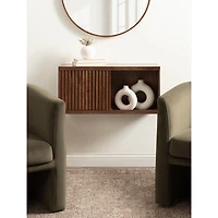 Brown Furrow Cabinet Wall Shelf