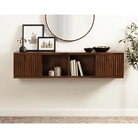 Brown Furrow Cabinet Wall Shelf