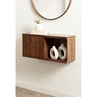 Brown Furrow Cabinet Wall Shelf