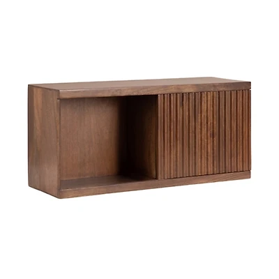 Brown Furrow Cabinet Wall Shelf