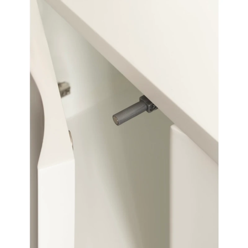 White Scalloped Cabinet Wall Shelf