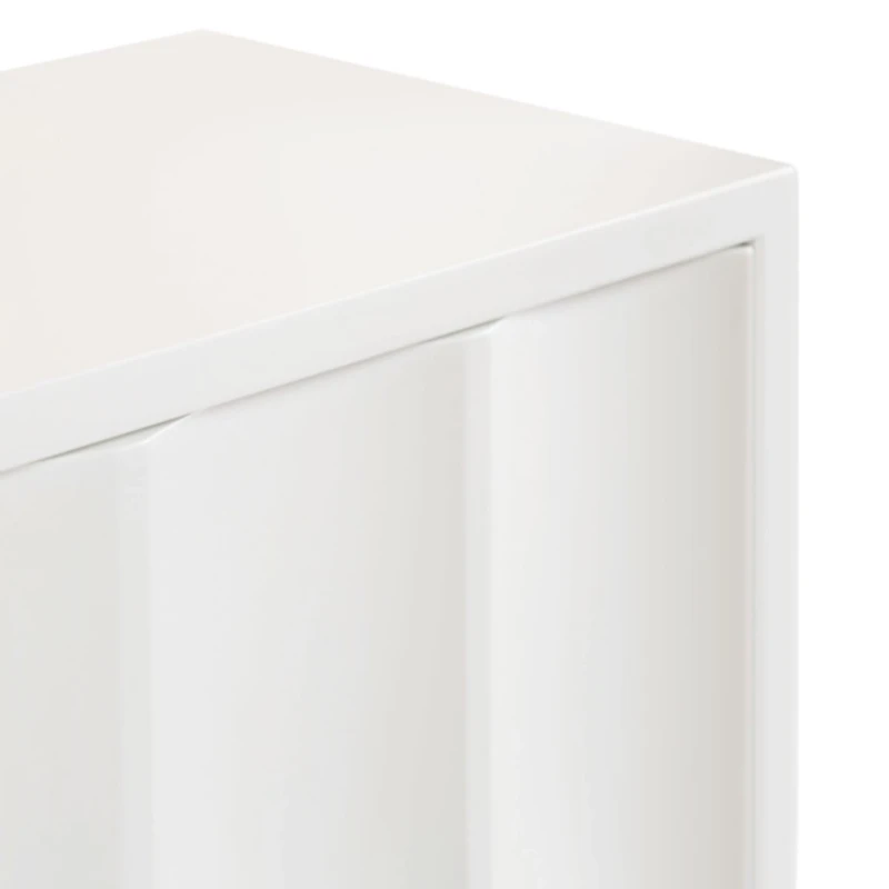 White Scalloped Cabinet Wall Shelf