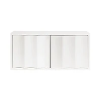 White Scalloped Cabinet Wall Shelf