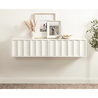 White Scalloped Cabinet Wall Shelf