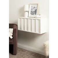 White Scalloped Cabinet Wall Shelf