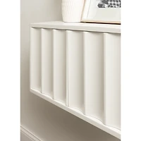White Scalloped Cabinet Wall Shelf