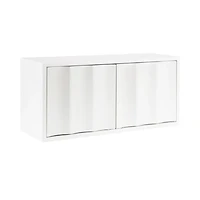 White Scalloped Cabinet Wall Shelf