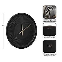 Black Numberless Round Clock