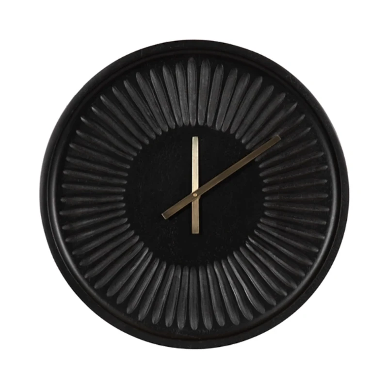 Black Numberless Round Clock