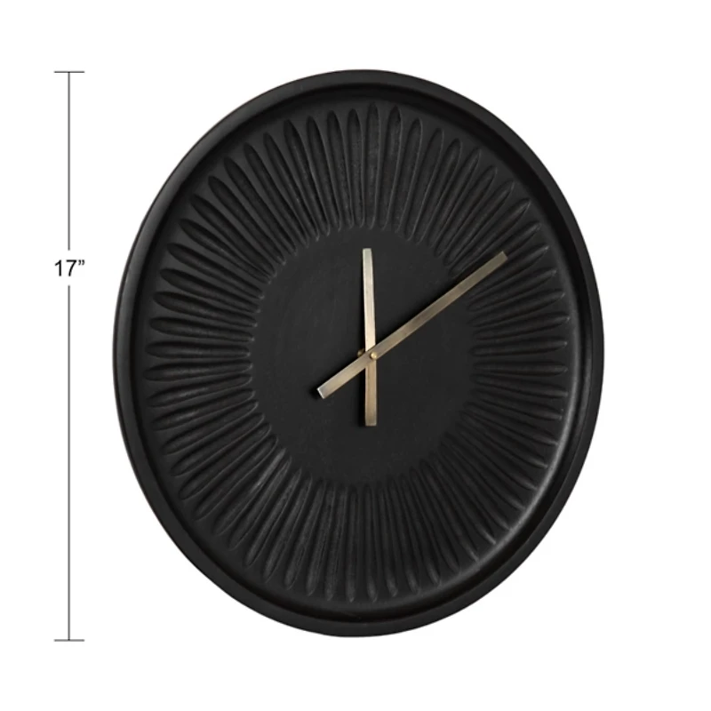 Black Numberless Round Clock