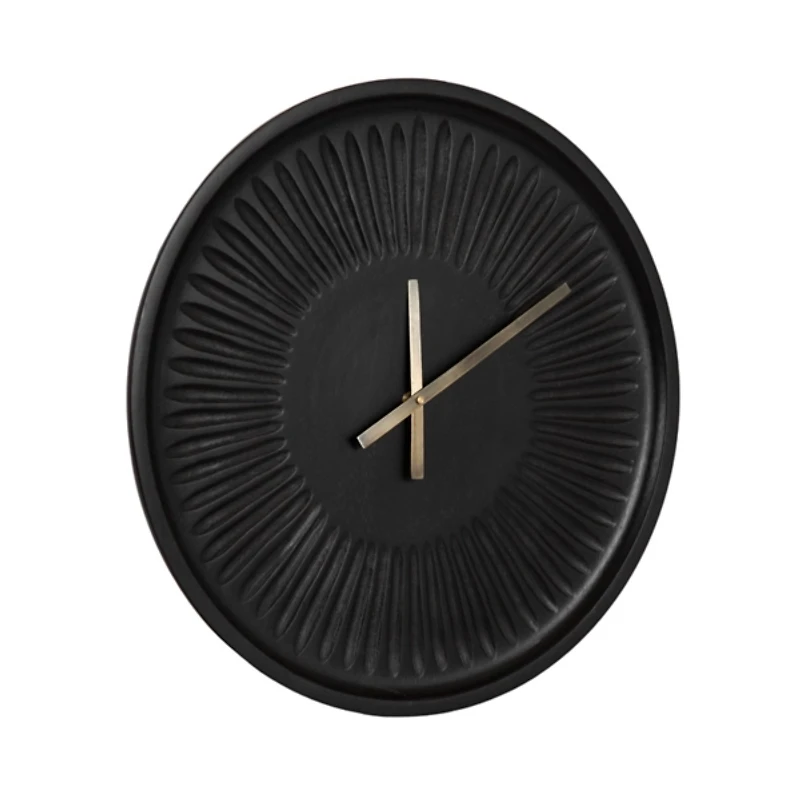 Black Numberless Round Clock