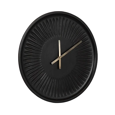 Black Numberless Round Clock