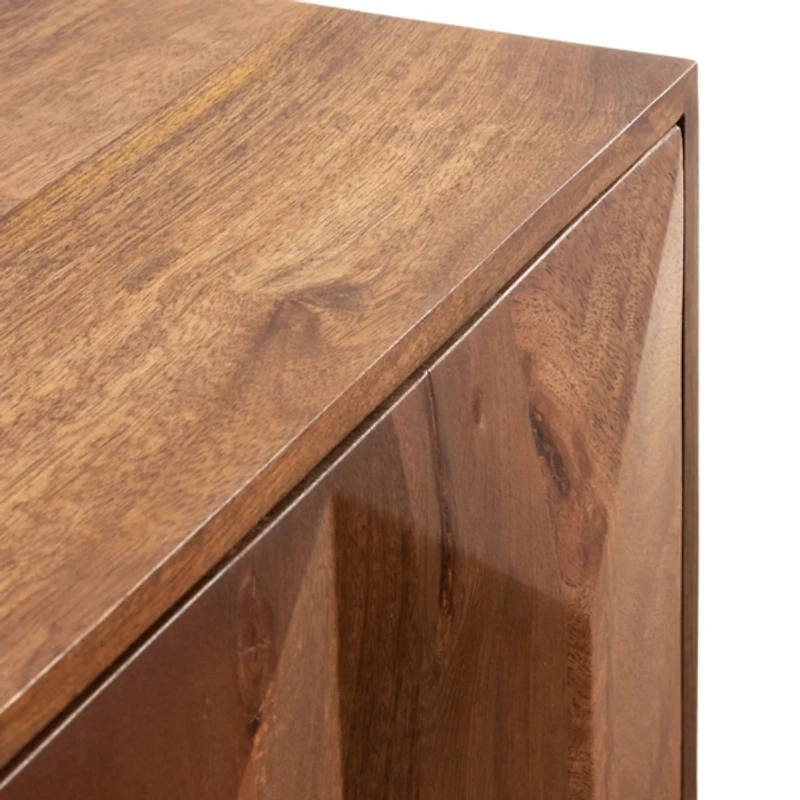 Brown 2-Door Cabinet Wall Shelf