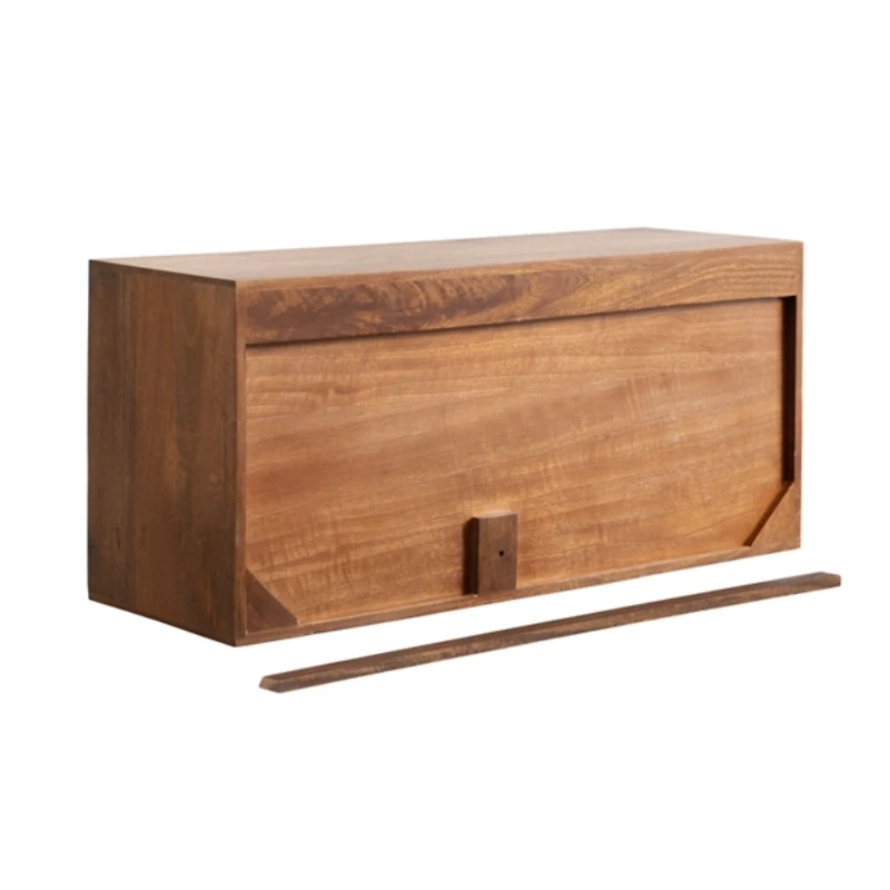 Brown 2-Door Cabinet Wall Shelf