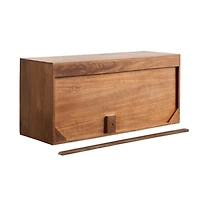 Brown 2-Door Cabinet Wall Shelf