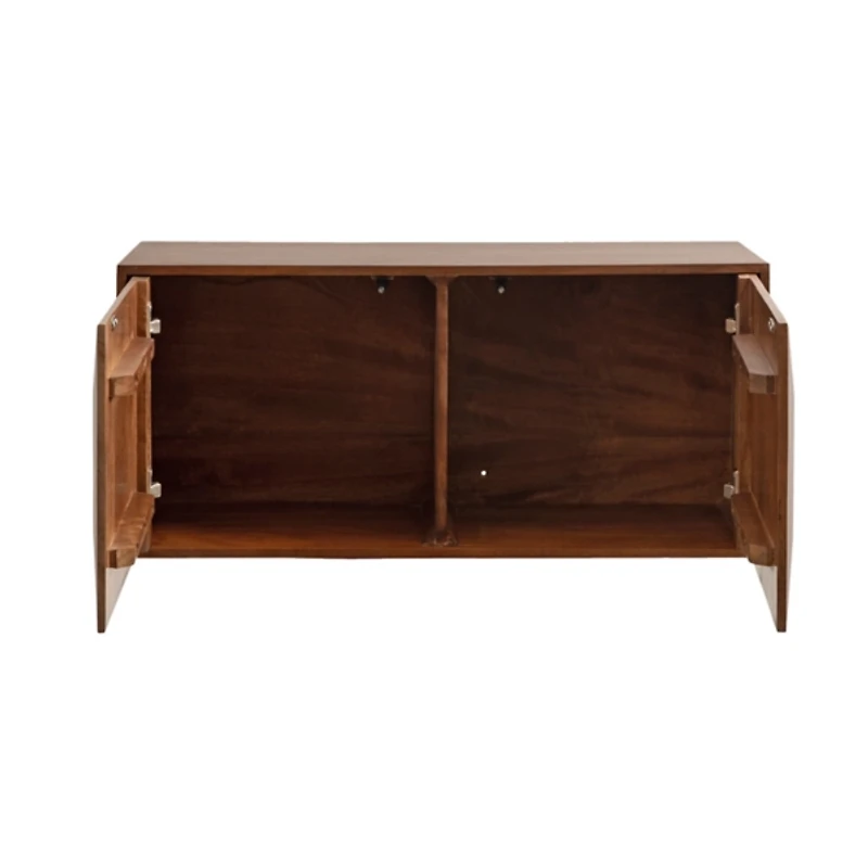 Brown 2-Door Cabinet Wall Shelf