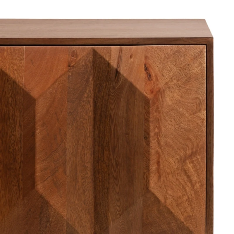 Brown 2-Door Cabinet Wall Shelf