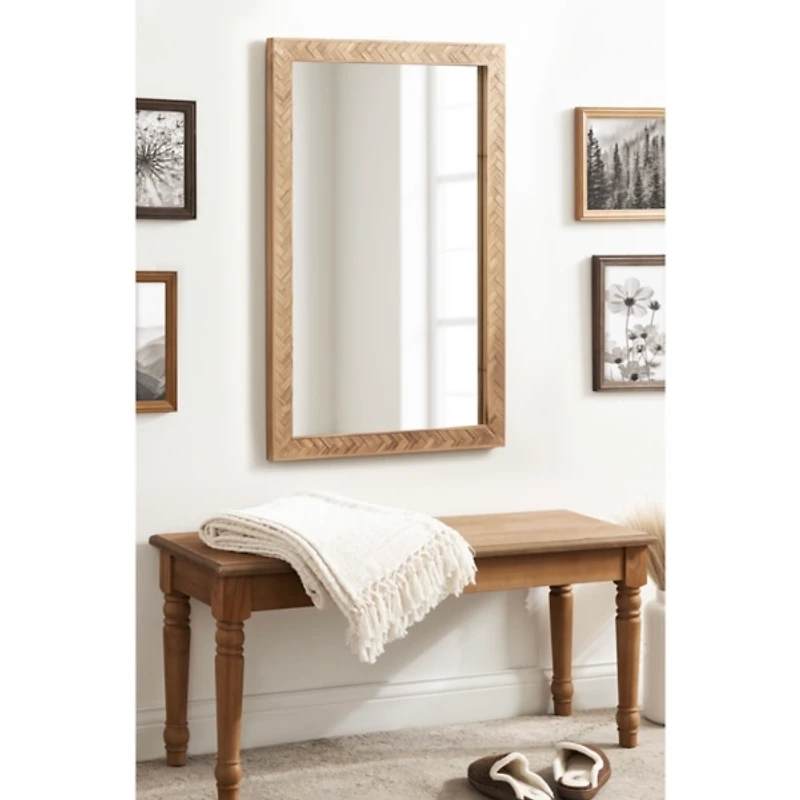 Braywood Chevron Rectangle Wall Mirror