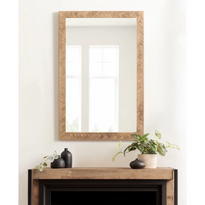 Braywood Chevron Rectangle Wall Mirror