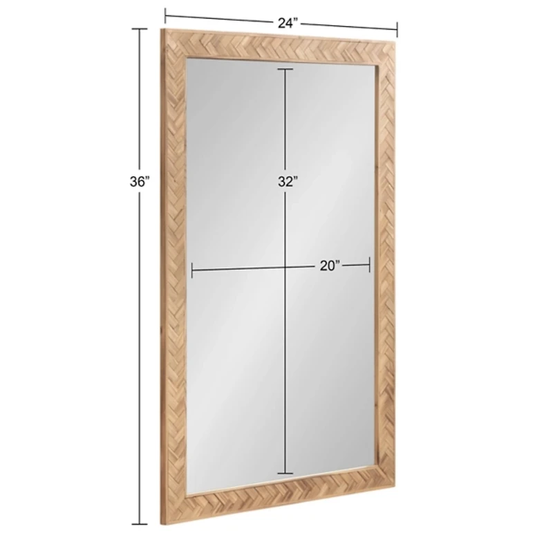 Braywood Chevron Rectangle Wall Mirror