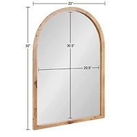 Natural Burlwood Arch Wall Mirror