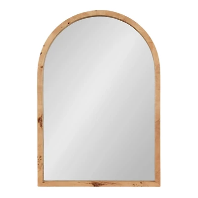 Natural Burlwood Arch Wall Mirror
