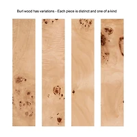 Natural Burlwood Arch Wall Mirror