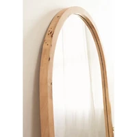 Natural Burlwood Arch Wall Mirror