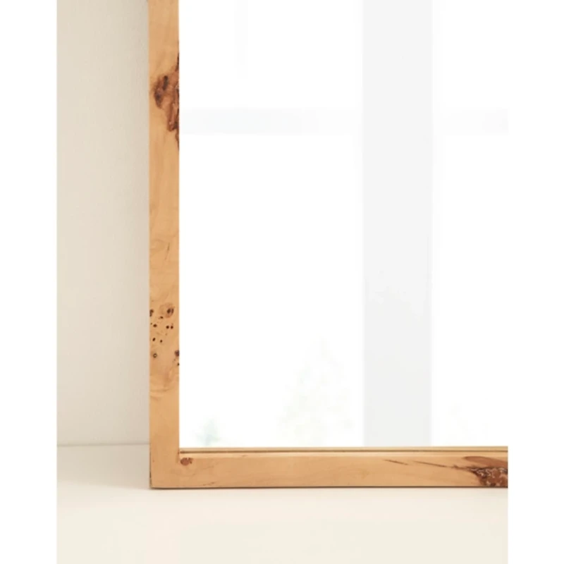 Natural Burlwood Arch Wall Mirror