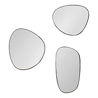 Gold Rollo Metal Wall Mirrors, Set of 3