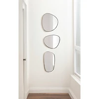 Gold Rollo Metal Wall Mirrors, Set of 3