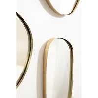 Gold Rollo Metal Wall Mirrors, Set of 3