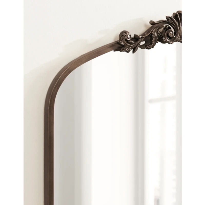 Bronze Baroque Arch Wall Mirror