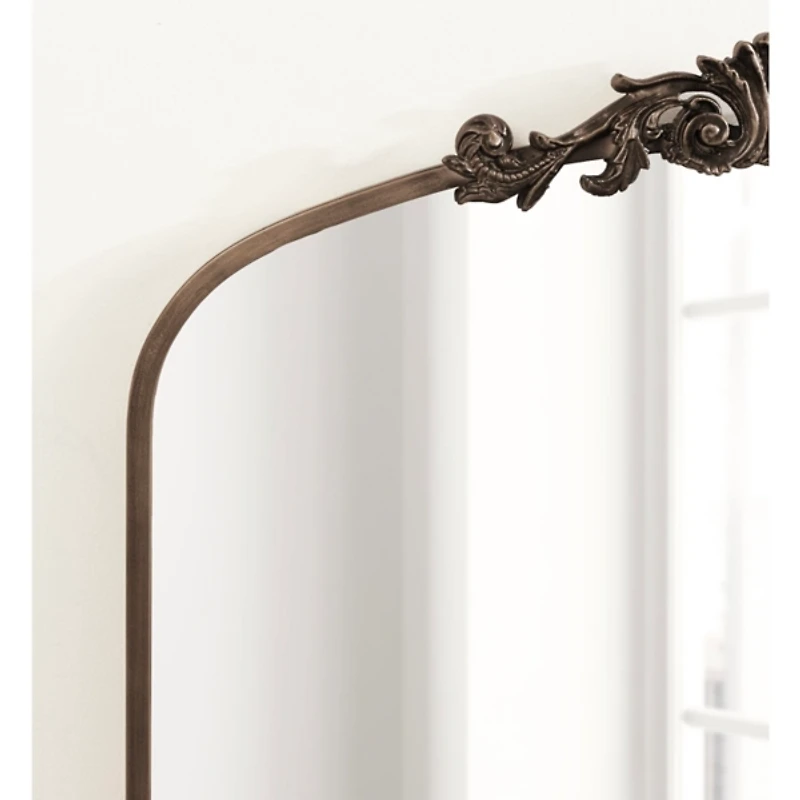 Bronze Baroque Arch Wall Mirror