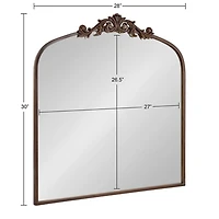 Bronze Baroque Arch Wall Mirror