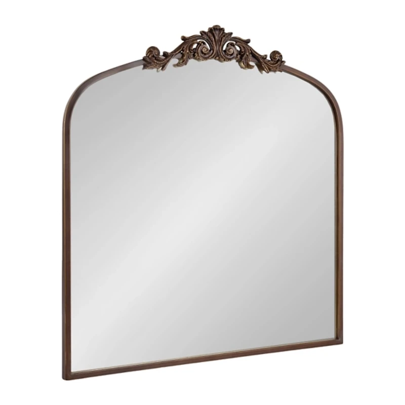 Bronze Baroque Arch Wall Mirror