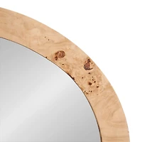Natural Burlwood Oval Wall Mirror