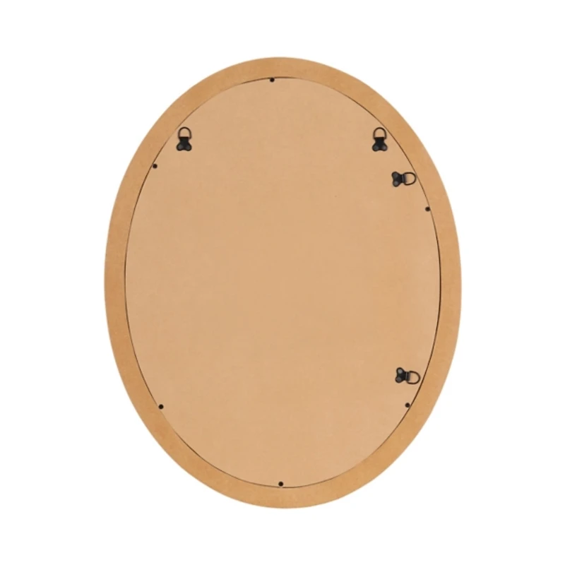 Natural Burlwood Oval Wall Mirror