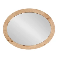 Natural Burlwood Oval Wall Mirror