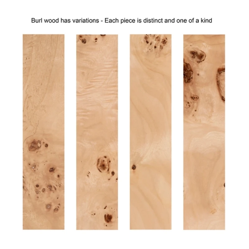 Natural Burlwood Oval Wall Mirror