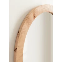 Natural Burlwood Oval Wall Mirror
