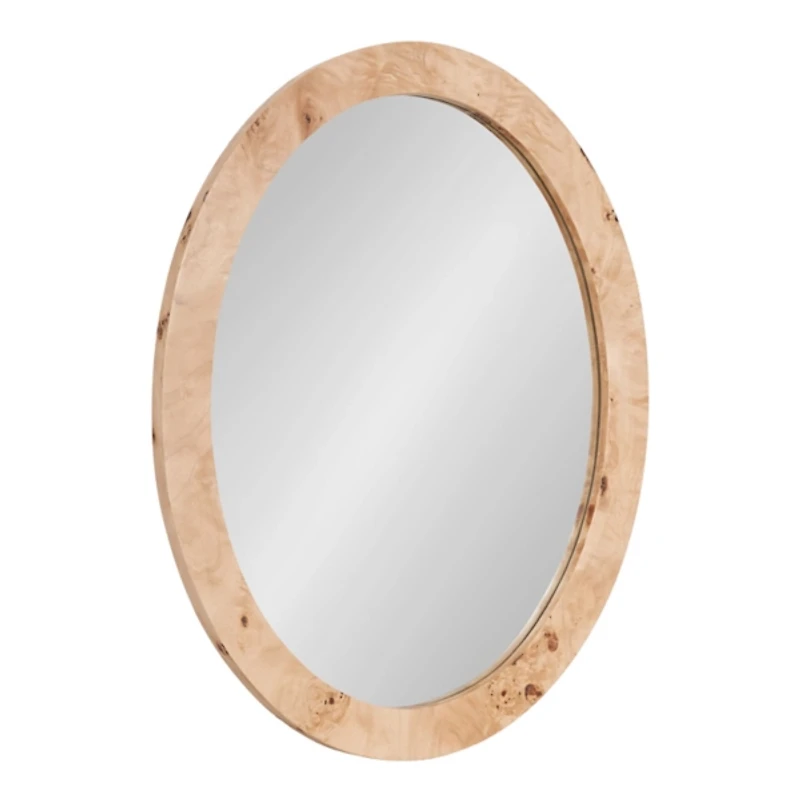 Natural Burlwood Oval Wall Mirror