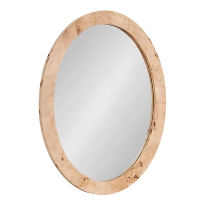Natural Burlwood Oval Wall Mirror