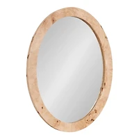 Natural Burlwood Oval Wall Mirror