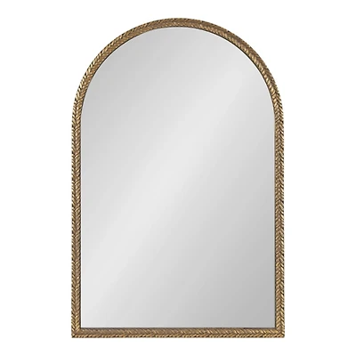 Gold Textured Leaf Arch Wall Mirror