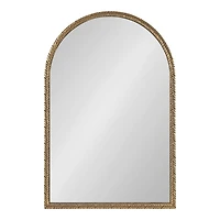 Gold Textured Leaf Arch Wall Mirror