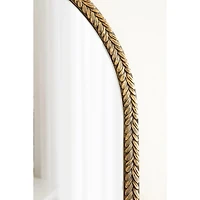 Gold Textured Leaf Arch Wall Mirror
