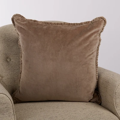 Taupe Velvet Lennon Pillow