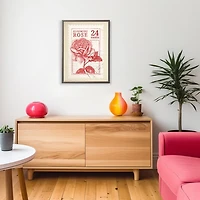 Blooming Rose Stamp Framed Art Print