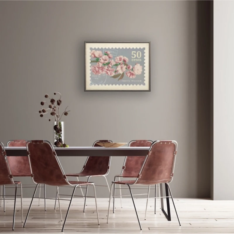 Cherry Blossom Stamp Framed Art Print